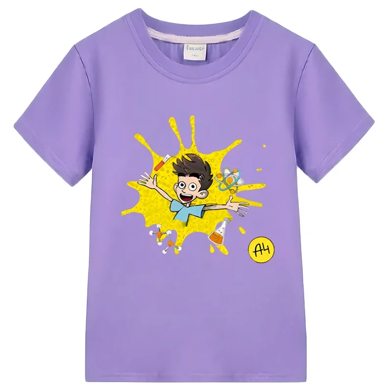 

Cartoon Merch A4 Lamba Boy Girl t shirt for kids boy 10 years Summer A4 Vlad Tops Влад a4 Бумага Short sleeve y2k girl clothes