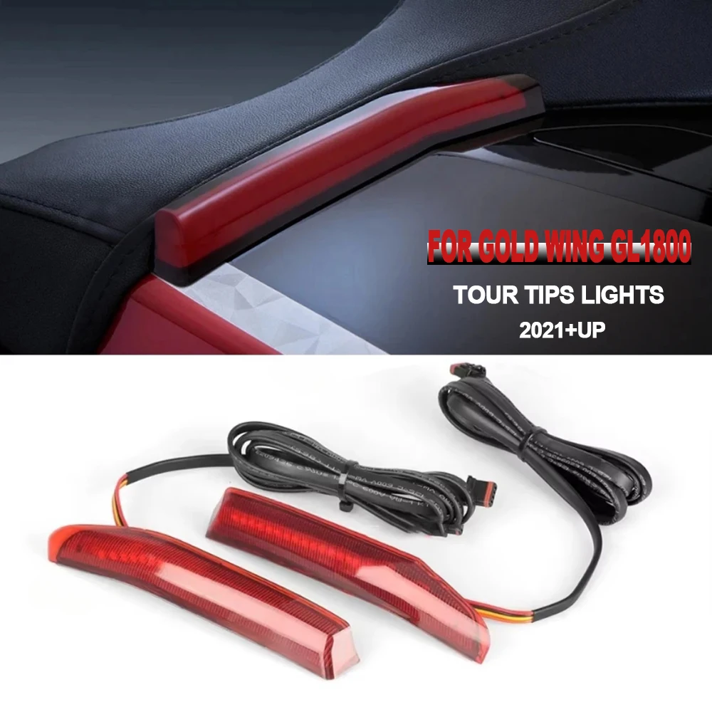 

For Honda Goldwing Gold Wing GL1800 Tour DCT Airbag 2021-2023 New Motorcycle Top Box Trunk Tour Tips Side LED Decorative Lamp