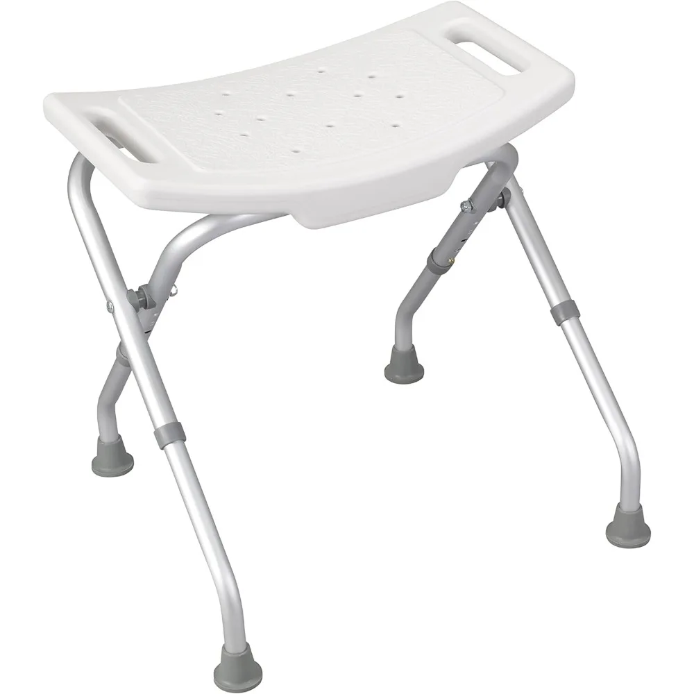 

Handicap Bathroom Bench, White， Shower Seat ， Bathroom Furniture，16.5"D x 20.5"W x 17.5"H