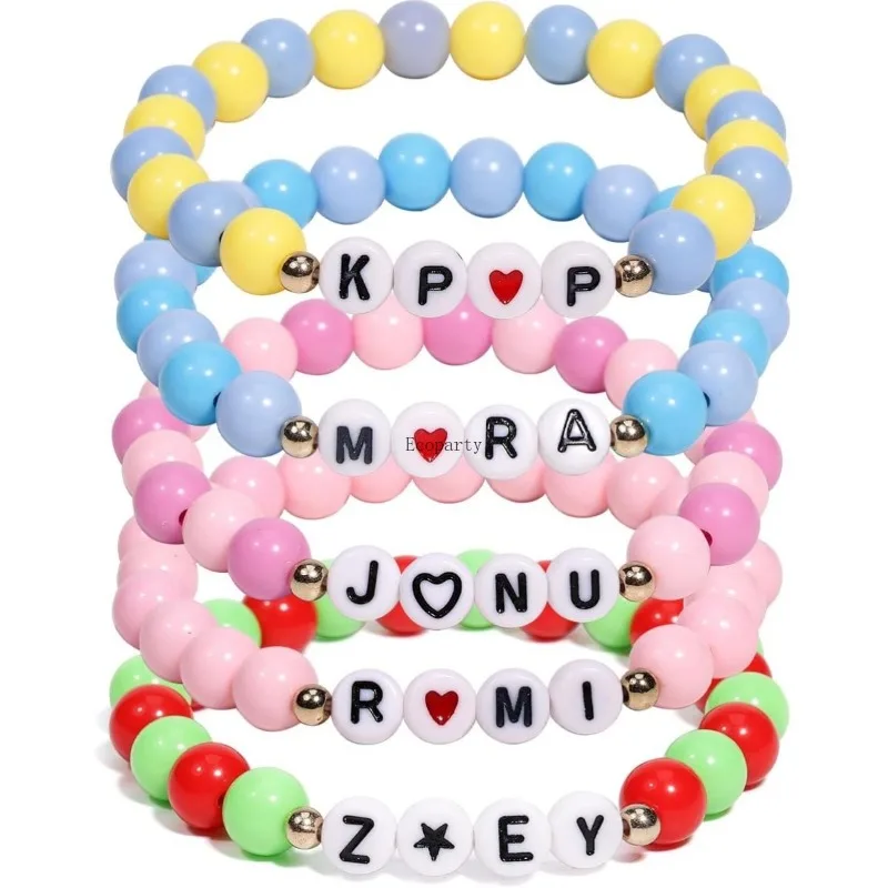 أساور KPop Demon Hunters مستوحاة من Merch أساور Huntrix K-Pop Stuff Rumi Mira المشجعين التأثيرية هدايا البضائع إكسسوارات الزي