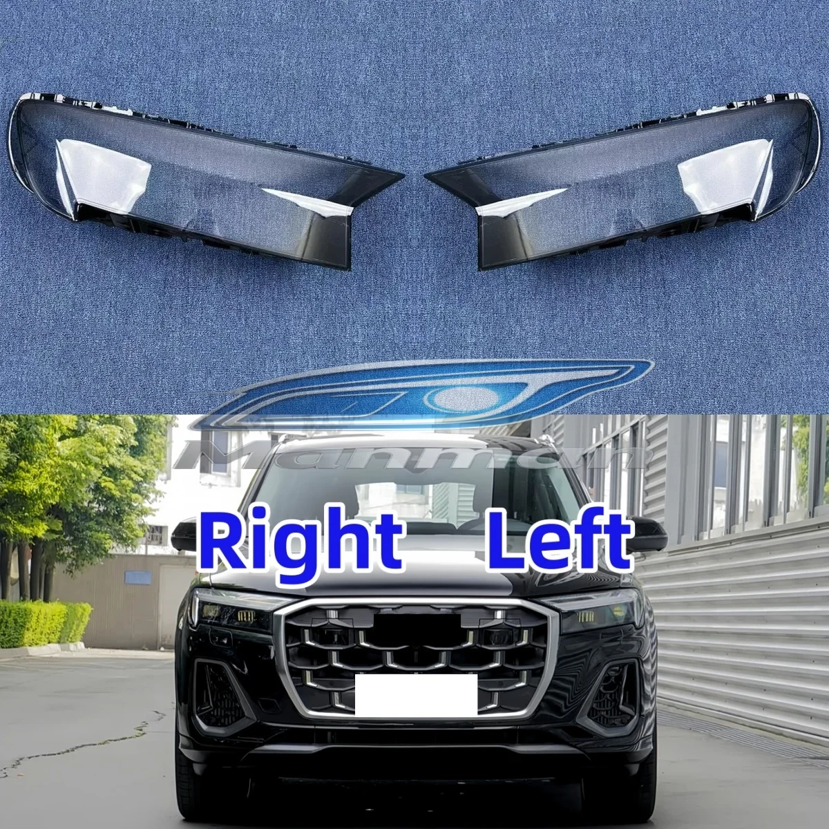 

For Audi Q7 2024 2025 2026 Transparent Headlight Cover Lampshade Lamp Lens Shell Headlamp Housing Plexiglass