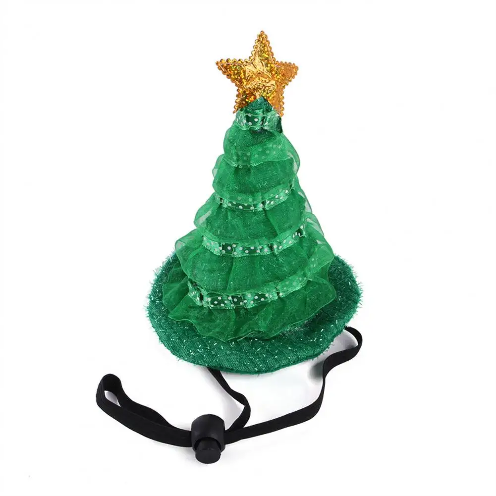 

Pet Party Accessories Christmas Pet Accessories Festive Christmas Pet Hat Collar Set Adjustable Tree Shape for Dogs for Lovely