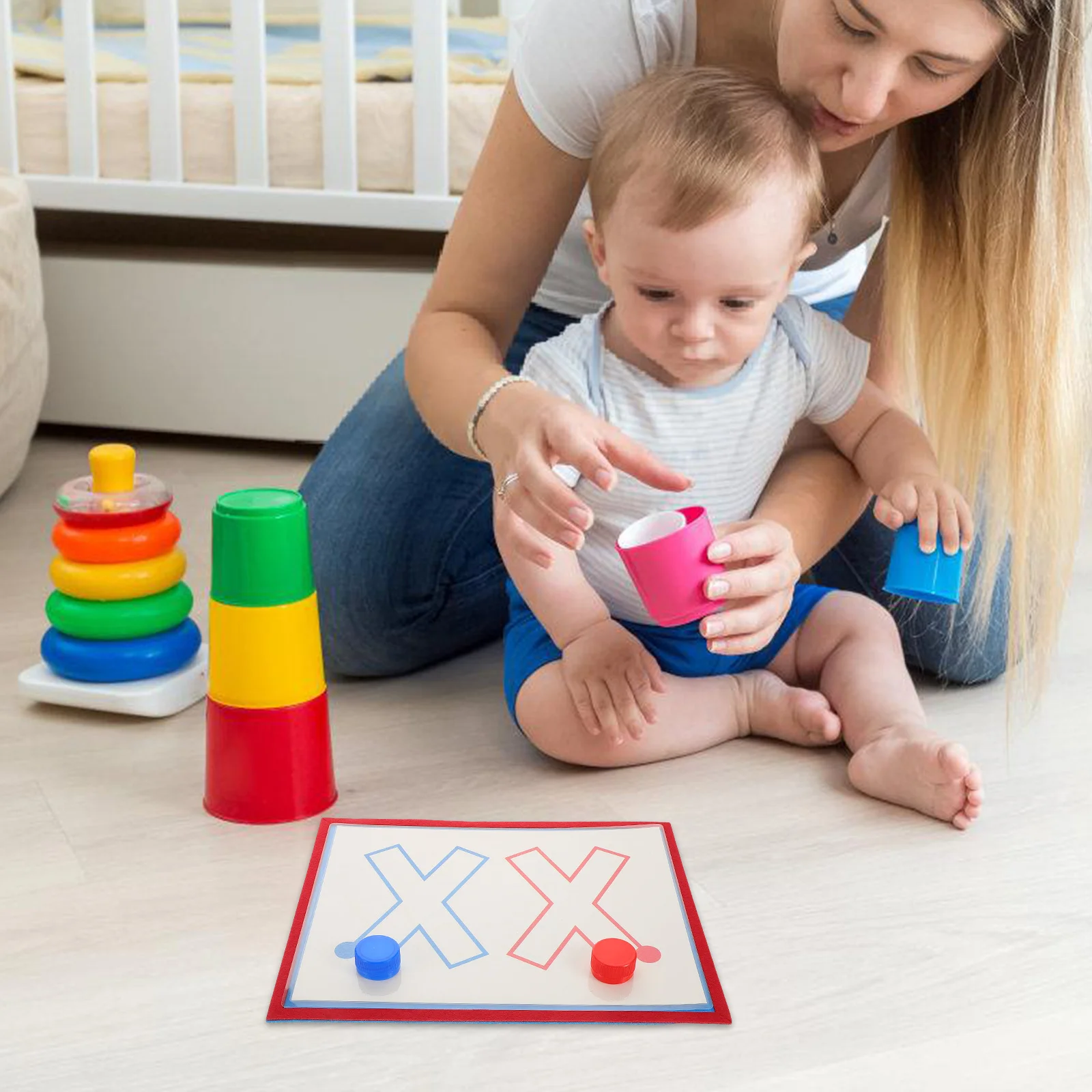 8Pcs Cards Playset Left Right Side Development Hand Eye Coordination Montessori Learning Games for Toddlers