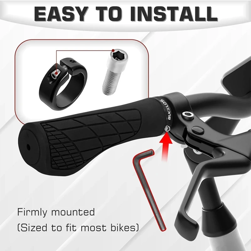 BUCKLOS MTB المقود القبضات مريح دراجة هوائية جبلية Lokc القبضات دراجة لينة المطاط مقبض مقود دراجة اكسسوارات الدراجة