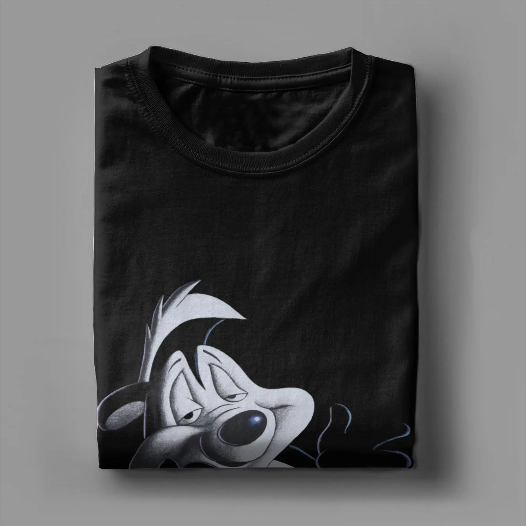 Pepes Le Pew Penelope Skunk Love Rose T-Shirt Summer  Cotton T-Shirts For Adult Hippie Pattern Tshirt Short Sleeve Funny Tops - view 4