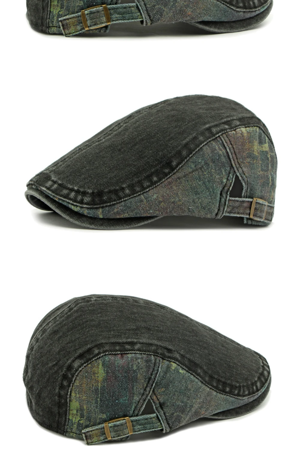 HT4788 Herren- und Damen-Baskenmützen für Frühling, Sommer und Herbst, Baumwollmütze im Retro-Patchwork-Stil, Künstler- und Malermütze, Unisex Ivy Flat Beret Cap – Detail 10