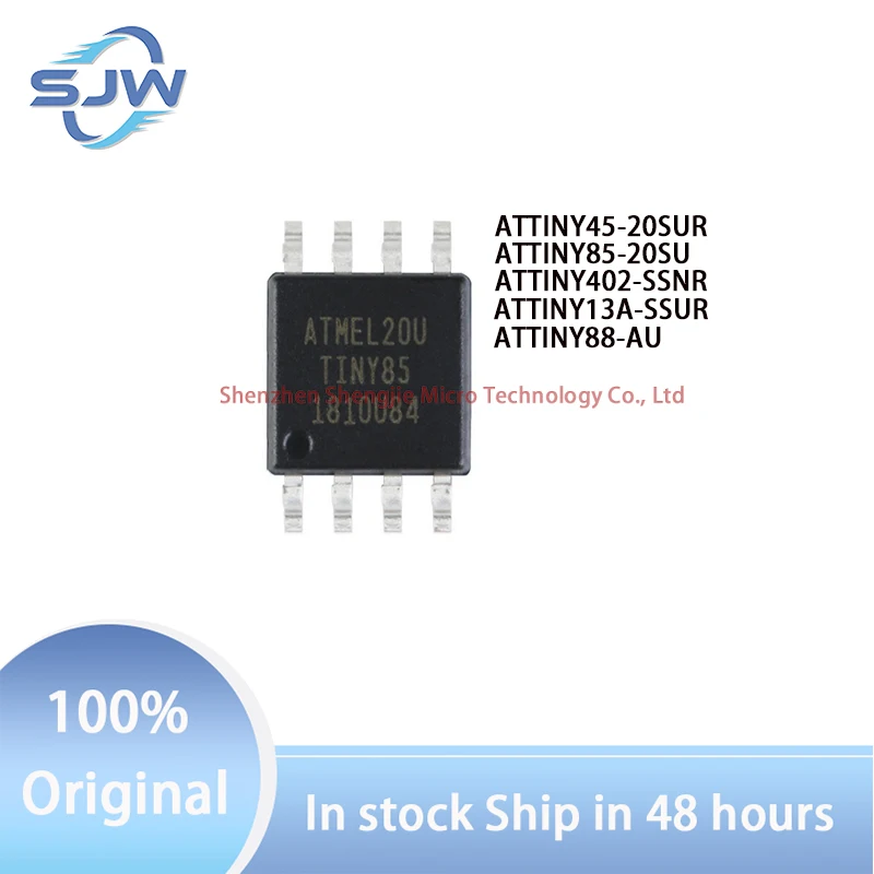 

ATTINY45-20SUR ATTINY85-20SU ATTINY402-SSNR ATTINY13A-SSUR ATTINY88-AU encapsulation SOP-8 TQFP-32 Single-Chip Microcomputer