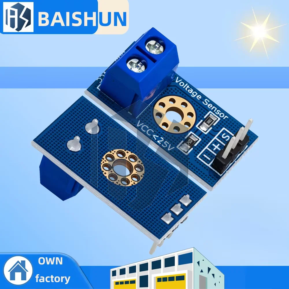 0-25V DC Voltage Detection Modules (1PCS/5PCS): Ideal for Battery Monitoring, Robotics & DIY Projects