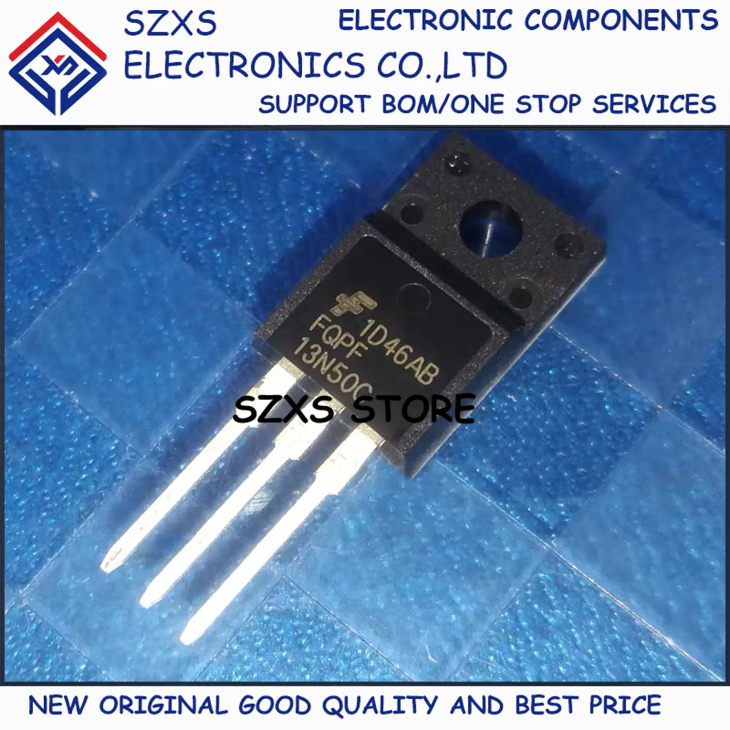 

New Original 10Pcs FQPF13N50C TO-220F 500V 13A MOSFET Field-Effect Transistor In Stock Electronic Components Good Quality