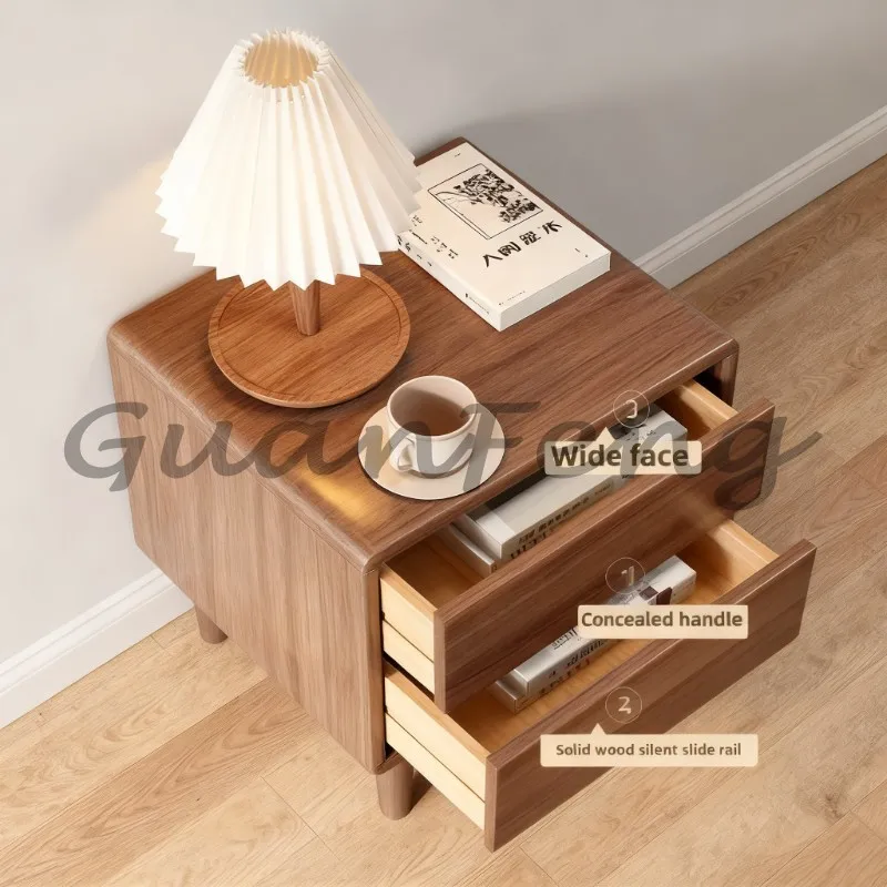 Solid wood bedside table, simple modern bedroom locker, bedside table