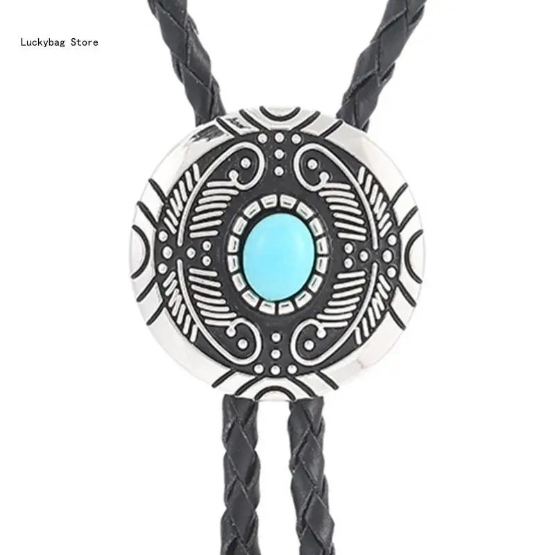 Bolo Tie Punk Shirts Chain Lucky Knot Collar Necklaces Long Neckties Pendant