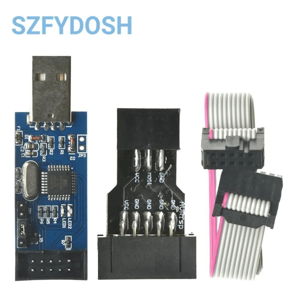 USBASP AVRISP AVR Programmer AVR ISP USB ASP ATMEGA8 ATMEGA128 Support Win7 64 Board BTE13-006