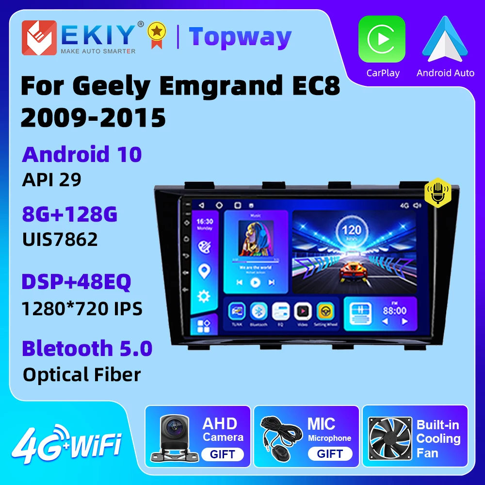 

EKIY Android 10 Autoradio Car Radio For Geely Emgrand EC8 2009 - 2015 4G WIFI BT GPS DSP RDS Multimedia Carplay 2Din No DVD