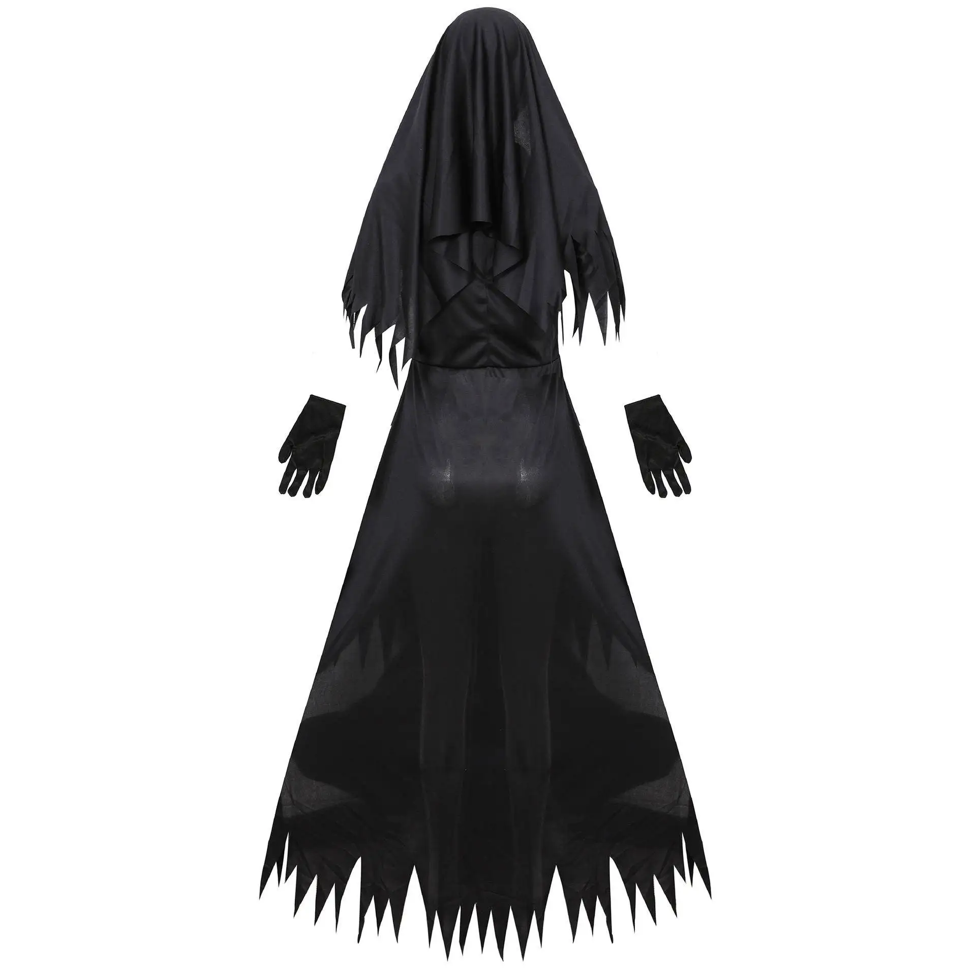 loween Zombie Nun Costume Cosplay Role-plang Devil  Zombie Costume Women's Traditional Ethnic Stage Costume