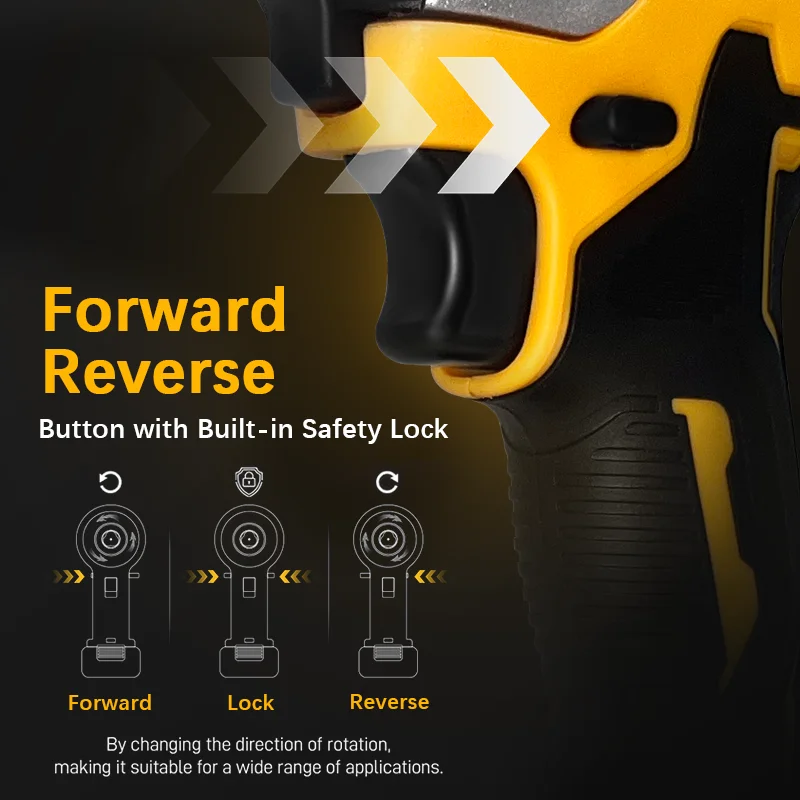 Electric Goddess DCF850 205N.M Brushless Electric Screwdriver Cordless Rechargeable DIY Power Hand Drill For Dewalt 20V Battery