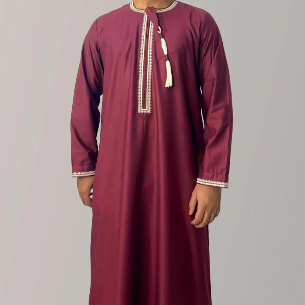 Baju Pullover lengan panjang pria Muslim, baju doa Islam, Kaftan Arab Saudi, Pakistan