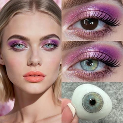 VISUASHOW Prescription Colored Contact Lenses Power -1.00 to -8.00 Urban Layer Natural Eye Beauty Lens for Women Daily Makeup