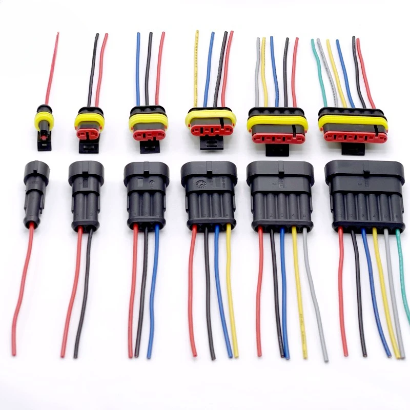 1/2/3/4/5/6 Pin Way Car Waterproof Electrical Auto Connector Male Female Connector Plug Wire 18 AWG harness for Car