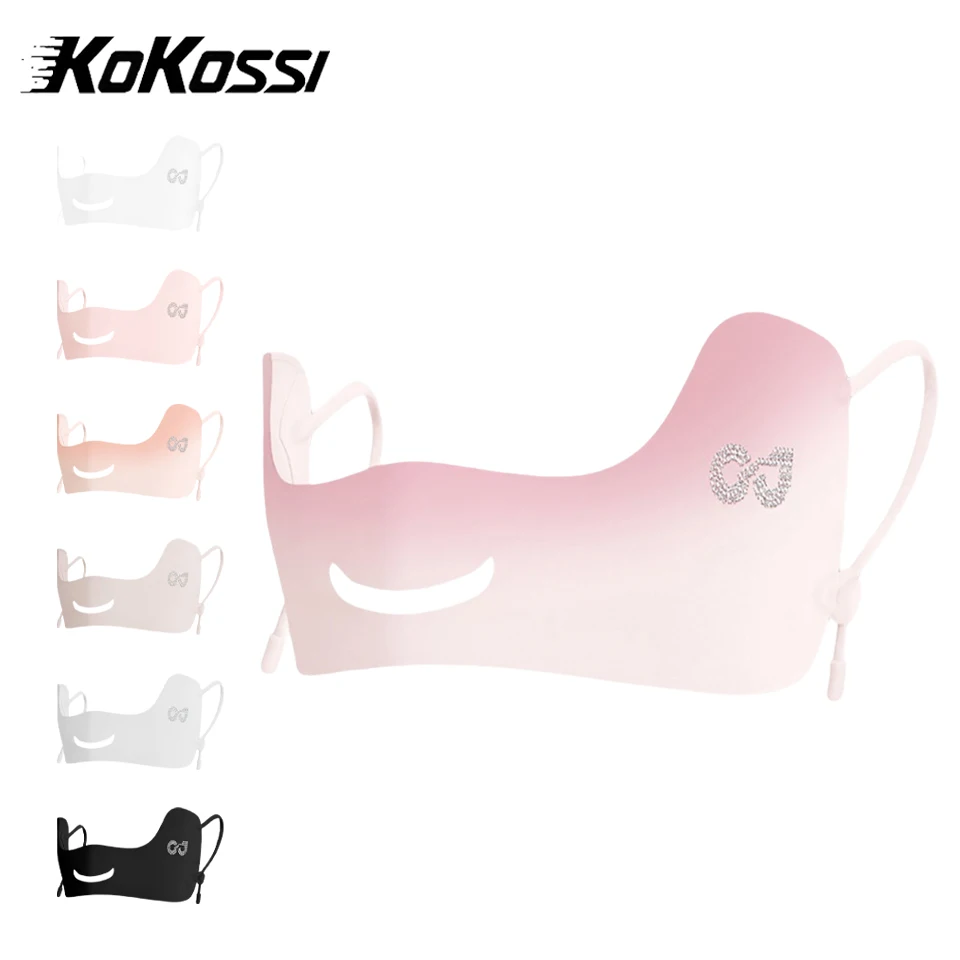 

KoKossi Summer Sunscreen Eye Patches Ice Silk Face Mask Breathable UV Protection Adjustable Hanging Ear Outdoor Golf Women