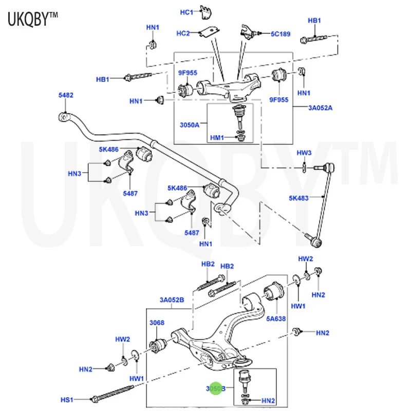 Fourth generation La nd Ro ve r Di sc ov er y 2010 RBK500280 connector assembly - spherical