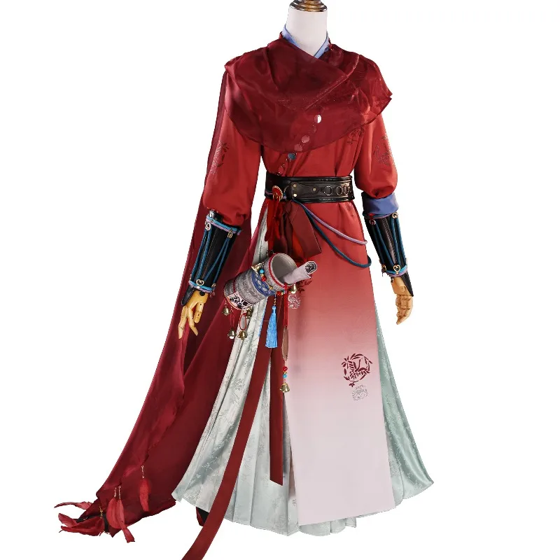 ملابس تنكرية صينية قديمة كاملة - ليولي مثل Cao Jing Guan Yin من حيث يلتقي بالرياح - تتضمن رداء علوي وتنورة ودعائم #5