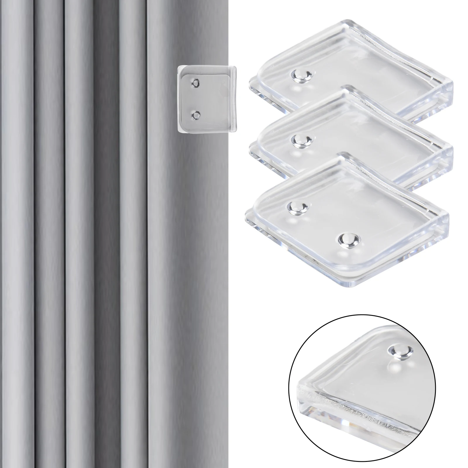 1/4 Pcs Transparent ABS Shower Curtain Clips For Mounting On Curtain Toilet Curtain Rings Clip Holder Bathroom Accessories