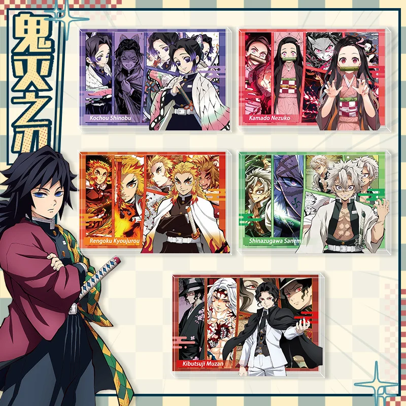 

Demon Slayer Transparent Crystal Acrylic Tile Card Brick Kamado Tanjirou Kamado Nezuko Desktop Three-Dimensional Ornament Gift