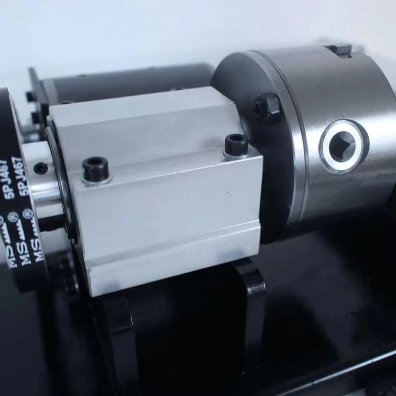 Professional Multifunction Horizontal Mini Wood Manual Lathe for Pool Cue Repairing Turning Drilling and Threading