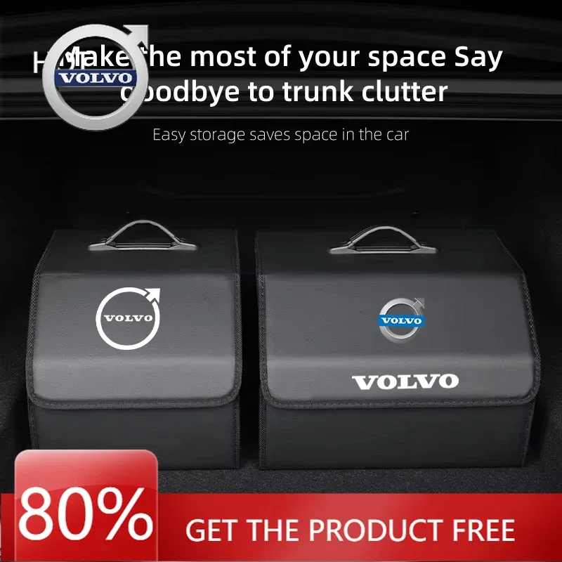 

2026 Hot For VOLVO Universal Car Trunk Organizer Foldable Storage Box For Volvo ES90 EC40 EX40 EM90 XC90 V90 V60 XC60 V40 S80 S6
