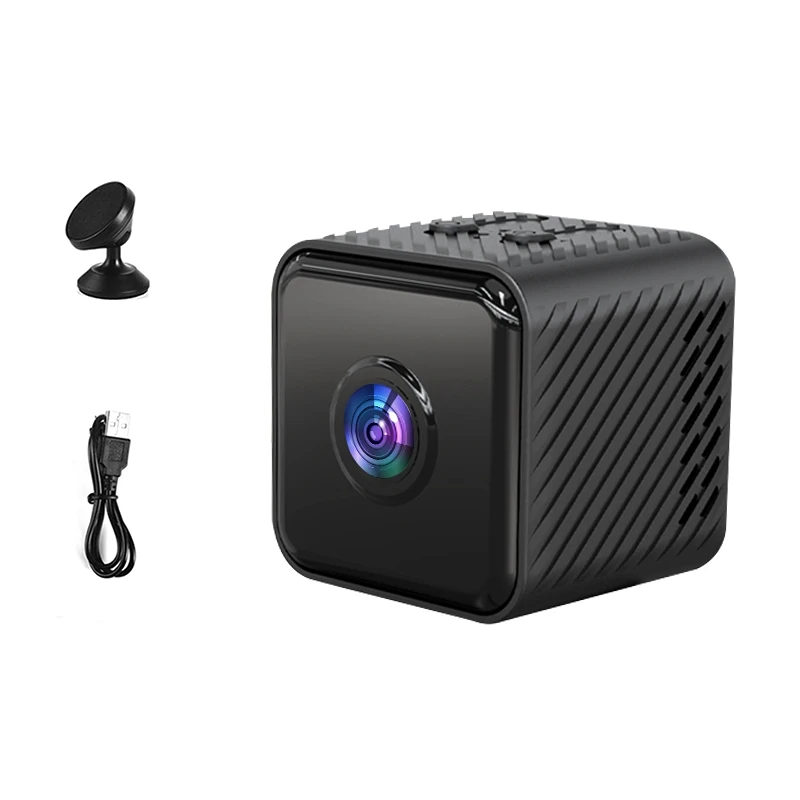 Mini Wifi Camera Black ABS Monitor Wireless 1080P Video Clear IR Night Vision Motion Detection