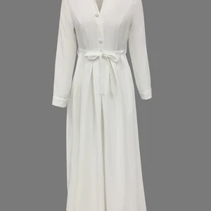 Monochromes Maxikleid mit Taschen für Frauen, elegantes langes Kleid, rückwärts unten, Nachtkleid, elegant und elegant 10 Hauptverkaufskleid für Gala - №9