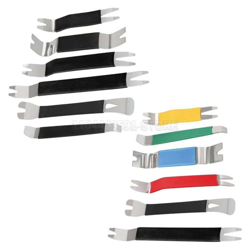 

6-piece set Portable Auto Door Clip Trim Removal Tool Car Dashboard Audio Radio Panel Repair Metal Removal Pry Disassembly Tools