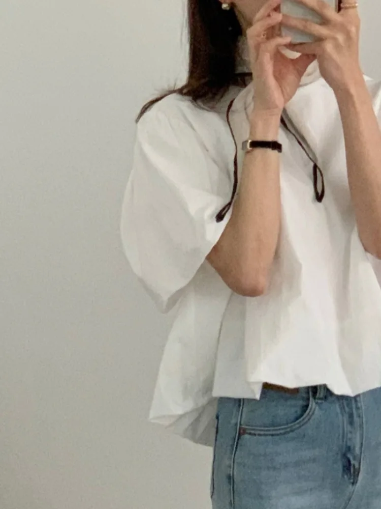 

Женский топ в клетку в стиле ретро, летний новый дизайн, свободный топ с пузырьками, универсальный повседневный хлопковый 00% модный наряд