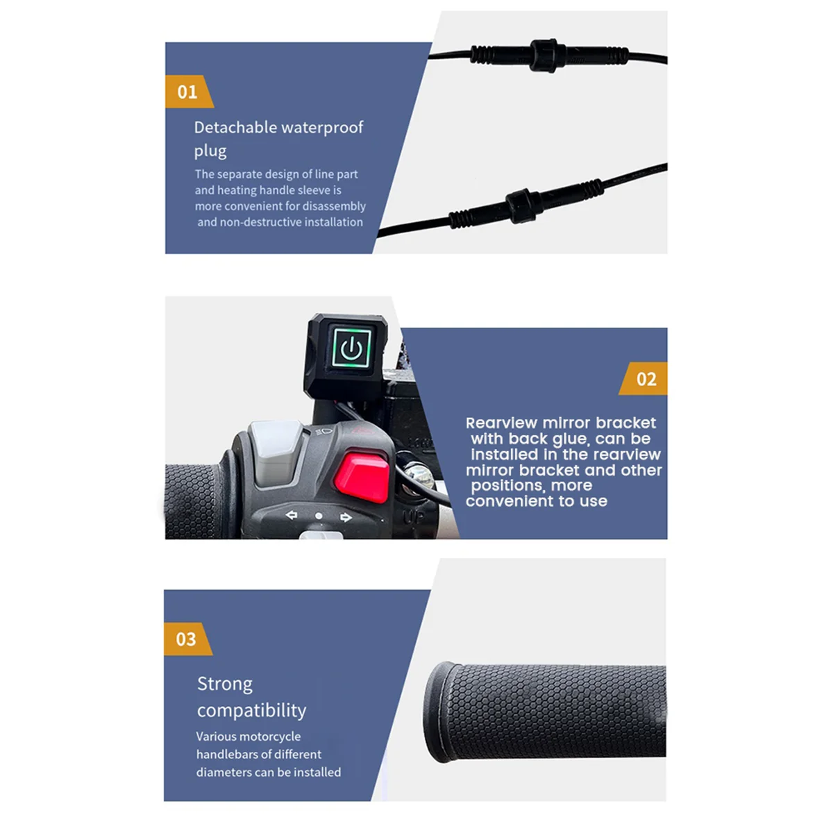 Новый электрический скутер с подогревом, ручки для рук, 12 В, ATV, ручка с подогревом, электронный велосипед, мотоцикл, ручка с подогревом, грелка для рук