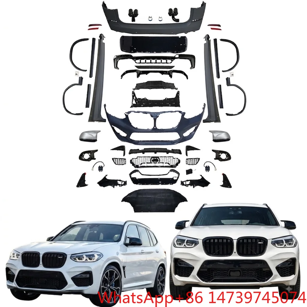 2017-2024 G01 G08 X3 G02 X4 X3M Style Body Kit, Front Rear Bumper Side Skirt Direct Fit Parts
