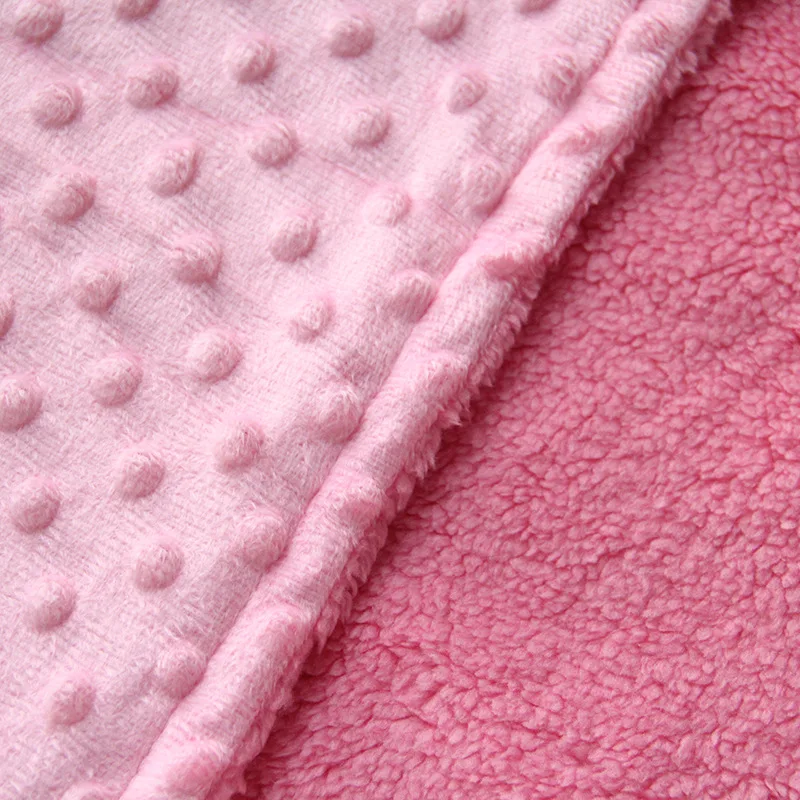 75*120CM Autumn Baby Blanket Warm Double Layer Swaddle Wrap Newborn Thermal Soft Fleece Bath Towel Baby Stroller Blanket