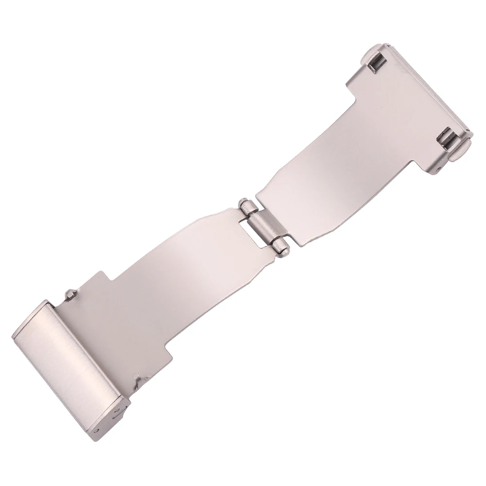 Stainless Steel Watch Band Buckle Silver 16 18 20 22 mm Metal Watchband Double Press Automatic Clasp Strap Accessories