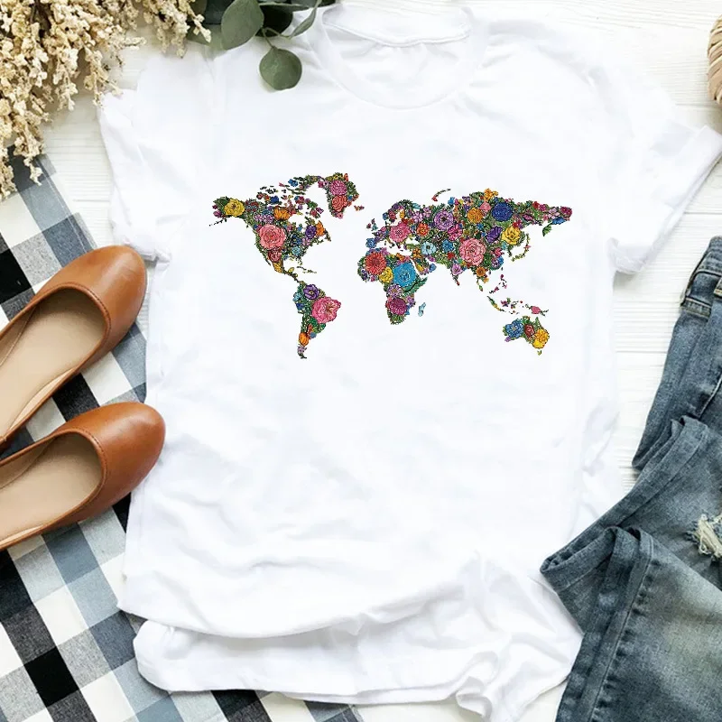 Fashion Butterfly Feather Dreamcatcher Women Casual Print Cute Trend T-shirt Graphic T Shirts  Women Clothes  Harajuku  Tops