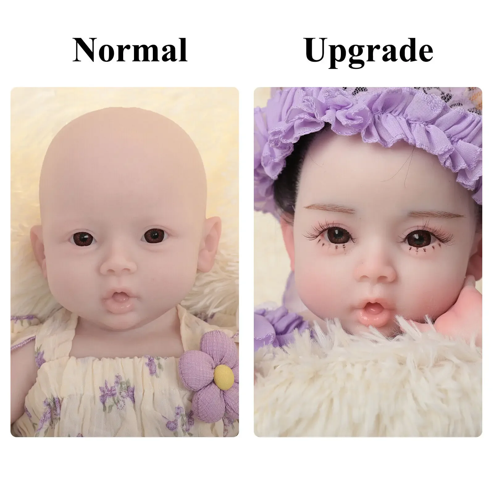 Herpinker Bebe Reborn Baby Full Body Silicone Reborn Doll Realistic Silicone Reborn Baby Bebes Reborn Baby Dolls Like Real Girls