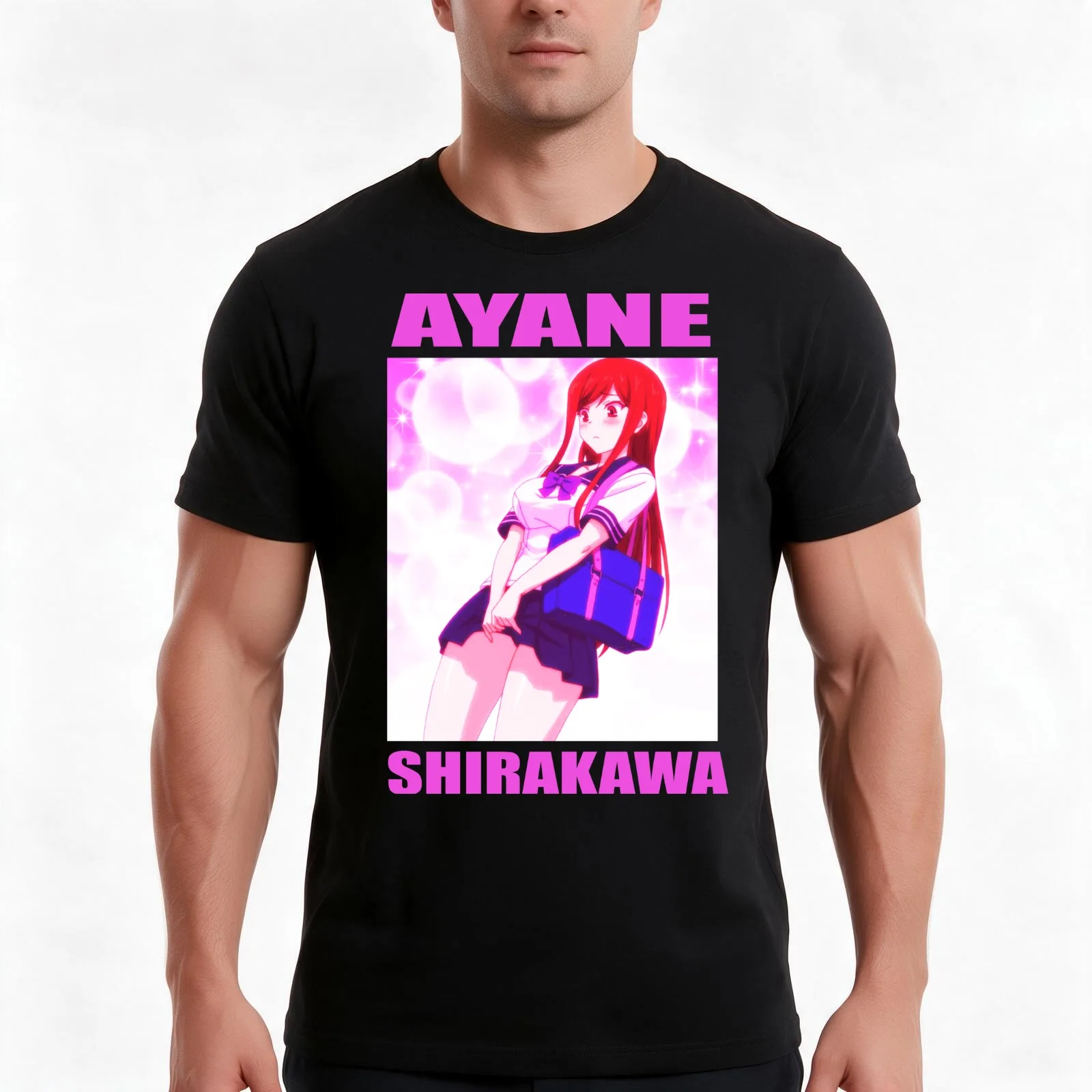 Ayane Shirakawa - Overflow T-Shirt Summer Casual Cotton Tee Oversized Streetwear Tops Vintage Graphic Print Unisex Men Women