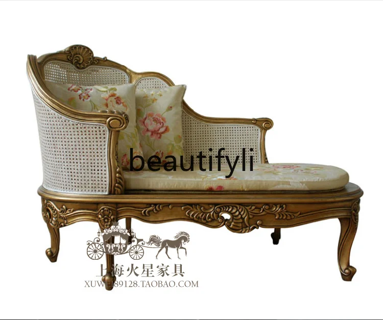 

American rural pastoral solid wood concubine chair beauty couch concubine couch studio club furniture