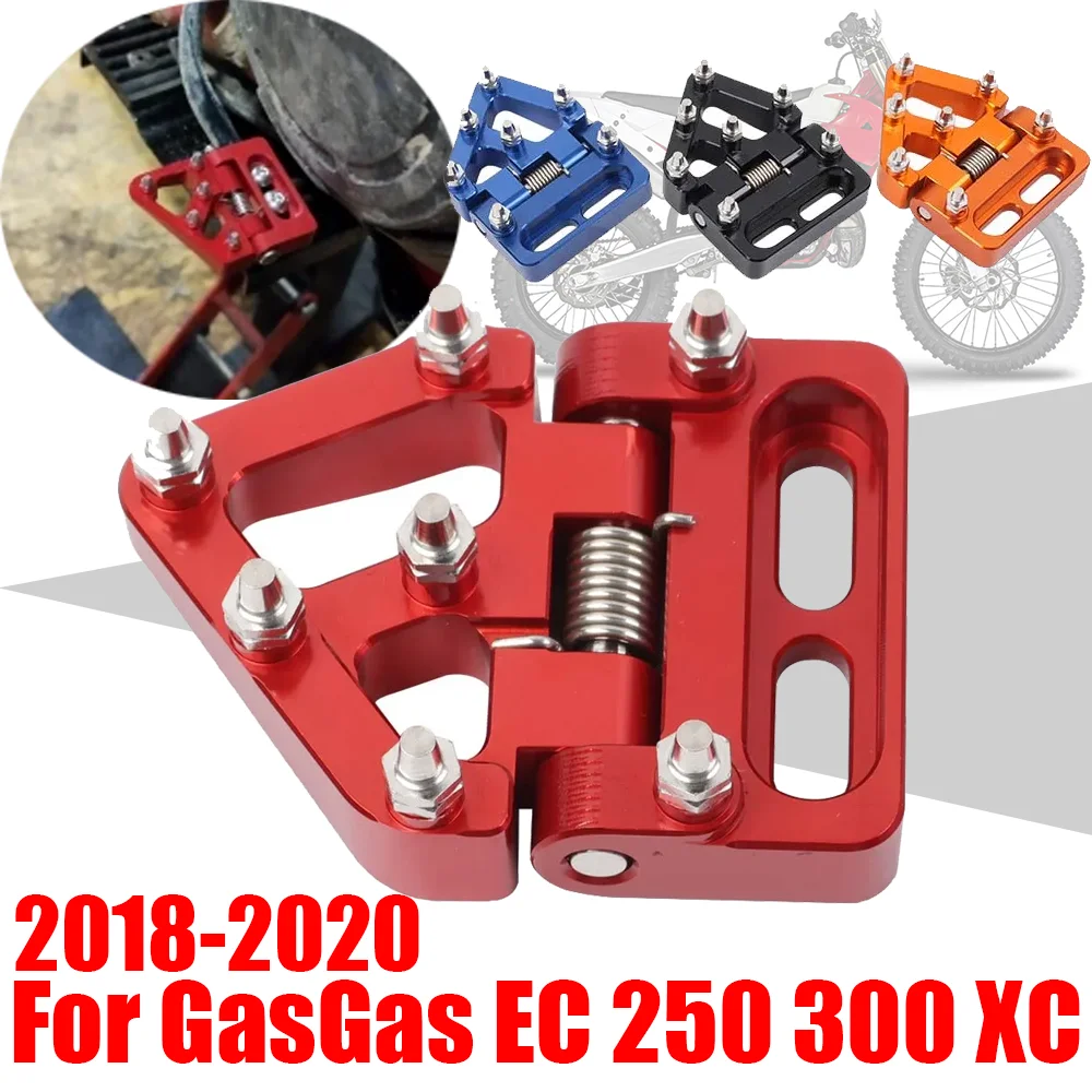 For GasGas XC EC 300 250 EC250 EC300 Gas Gas XC300 2018 2019 2020 Motorcycle Accessories Folding Rear Brake Pedal Step Tip Plate