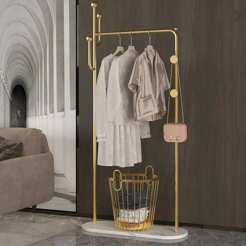 Coat Nordic Rack Minimalist Modern Floor Metal Standing Scarf Saving Clothes Tree Rack Bedroom Perchero Entrance Furniture