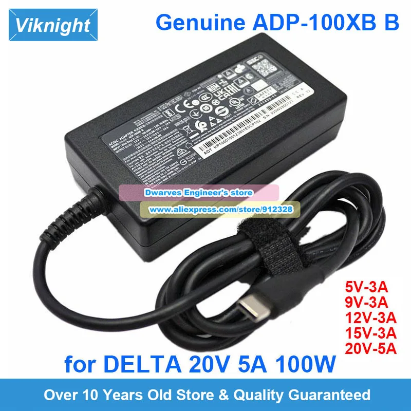 

Genuine Delta ADP-100XB B AC Adapter 20V 5A 100W Power Supply for ACER GO 16 14 S3 SERIES Laptop Charger USB-C