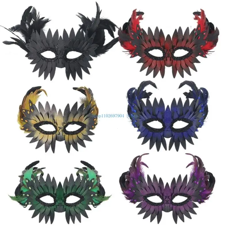 

N7YF Elegant Beak masquerades Mask With Owl For Parties Comfortable