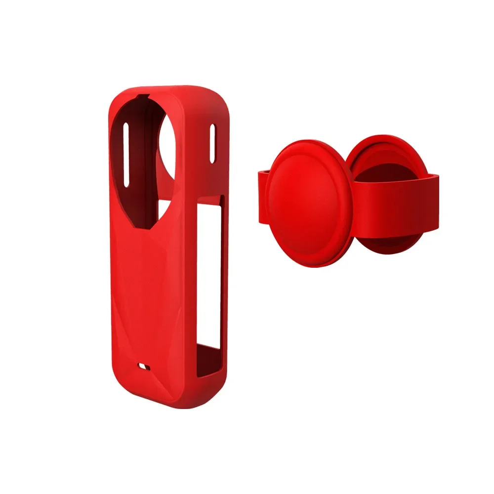 Silicone Protective Case for Insta360 x5, Camera Protective Cover with lens cover Solid Color Protective Sleeve Camera Accessory