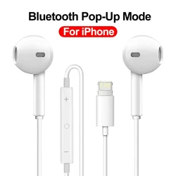 Lightning Earphones For Apple iPhone 14 Pro Max Headphones 13 12 11 Mini X XS Plus Wired Call Headsets In-ear Monitors Earpieces