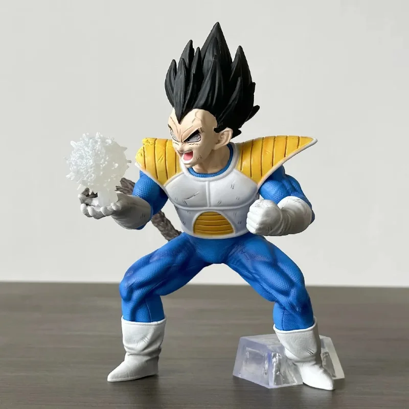 17CM figurka Dragon Ball Z Vegeta Anime statua Vegeta ze sztucznym księżycem PVC kolekcja figurek zabawki modele prezenty