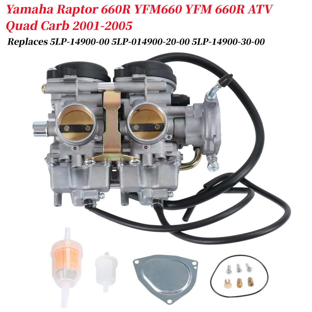 Carburetor Yamaha Raptor 660R YFM660 YFM 660R ATV Quad Carb 2001- 2005 Replace 5LP-14900-00 5LP-0 14900 -20-00 5LP-14900-30-00