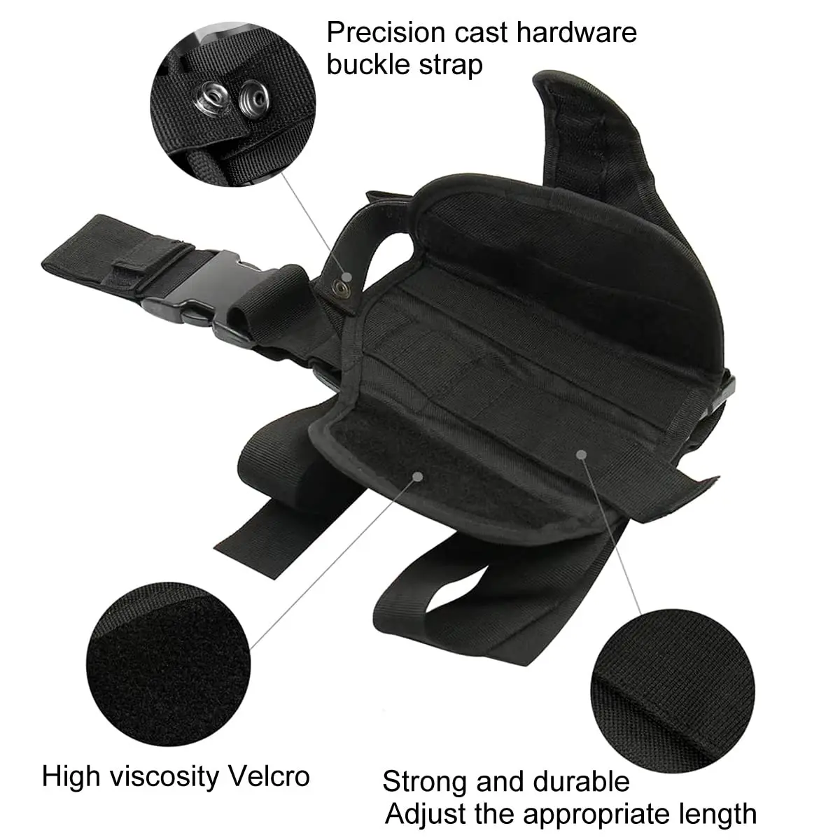 Drop Leg Holster OWB Gun Holster for Glock - Taurus - Sig Sauer - S&W - Ruger - Colt - Springfield Nonslip Dual-Strap Tactical image 6